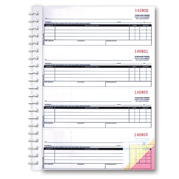 Asp Purchase Order Books (Stock) - 2 Part, 8 1/2" X 11", 1 Book 634 - main